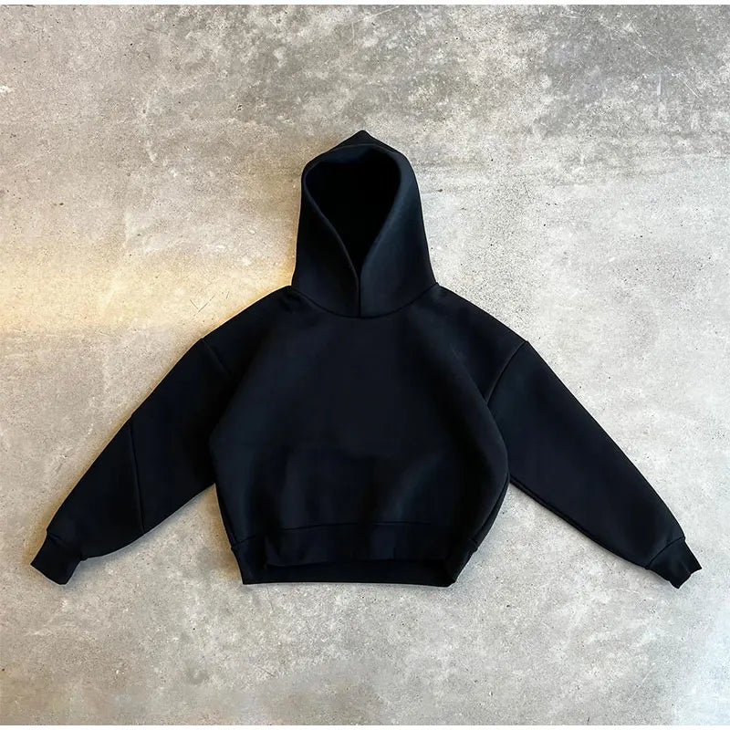 Oversized Minimalist Black Hoodie