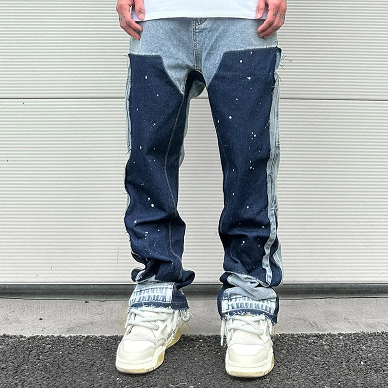 Speckled Ink Baggy Jeans