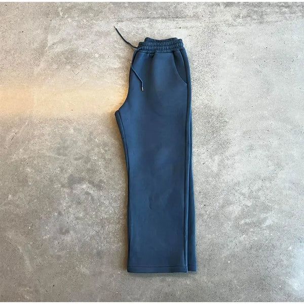 Pantalon de jogging bleu minimaliste surdimensionné